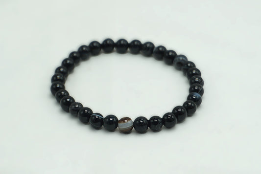 BRACELET AGATE OEIL 6MM