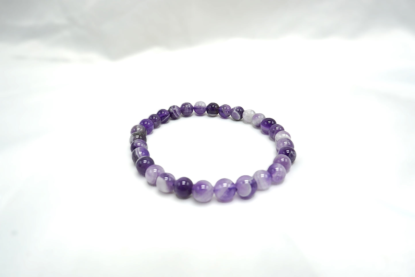 BRACELET AMETHYSTE CHEVRON 6MM