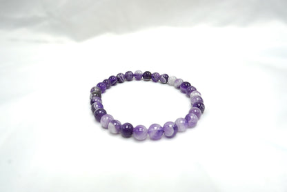 BRACELET AMETHYSTE CHEVRON 6MM