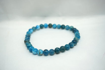 BRACELET APATITE BLEUE 6MM