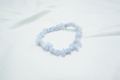 BRACELET BAROQUE CALCEDOINE BLEUE