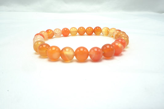 BRACELET CORNALINE 8MM grande taille