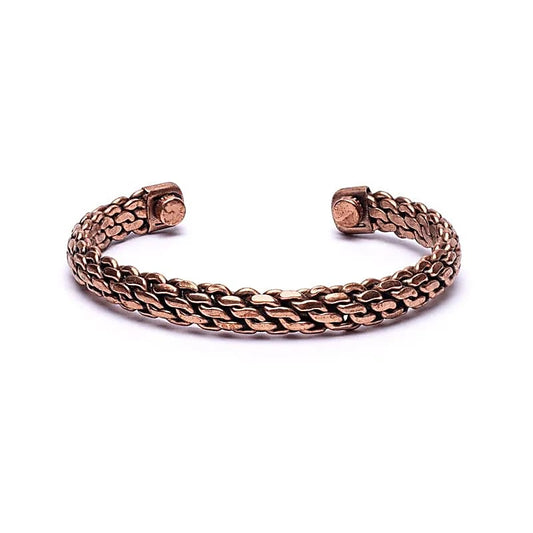 BRACELET CUIVRE TRESSÉ MAGNETIQUE