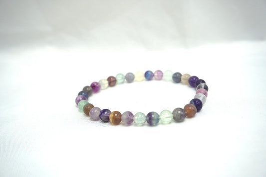 BRACELET FLUORITE MULTICOLORE 6MM