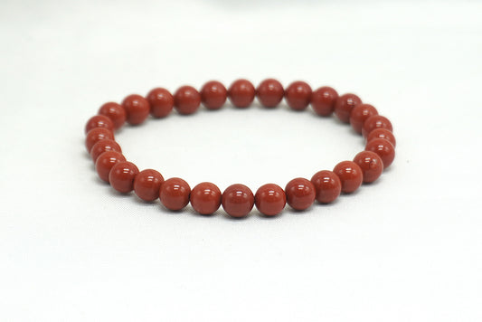 BRACELET JASPE ROUGE 6MM