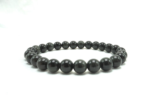 BRACELET OBSIDIENNE OEIL CELESTE 8MM grande taille