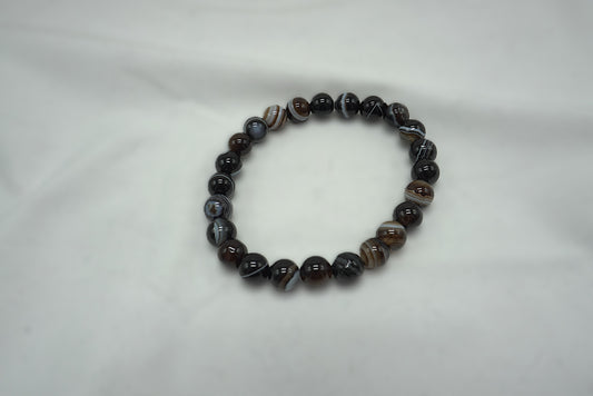 BRACELET AGATE OEIL 8MM