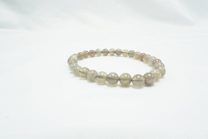 BRACELET PIERRE DE LUNE BEIGE 6MM