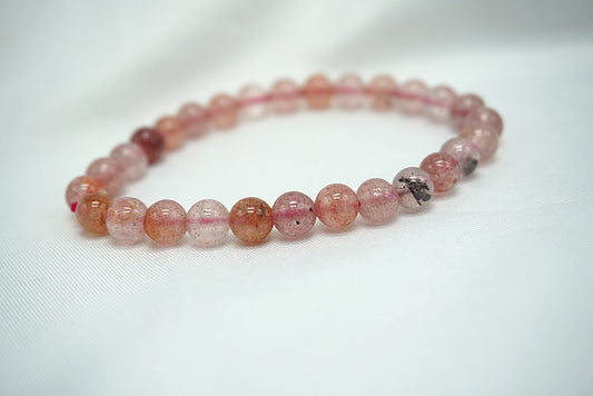 BRACELET QUARTZ FRAISE (MORANGO) 6MM