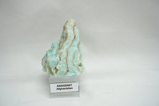 BRUT ARAGONITE BLEUE SUR SOCLE