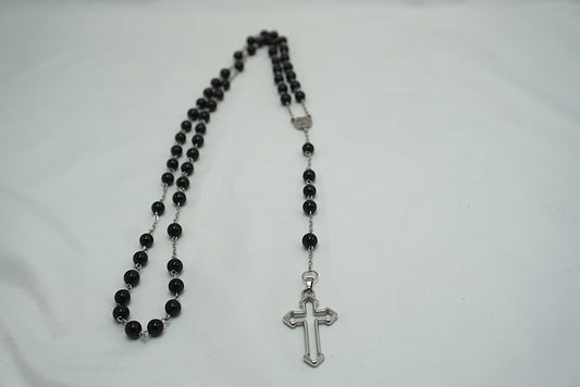 CHAPELET OBSIDIENNE NOIRE