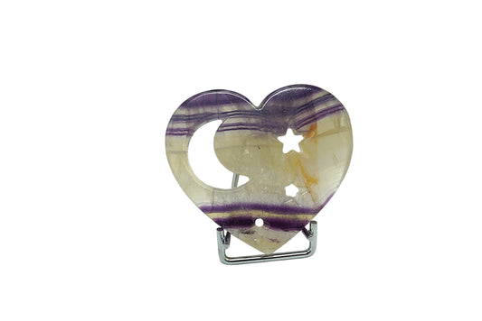 COEUR SCULPTÉ FLUORITE