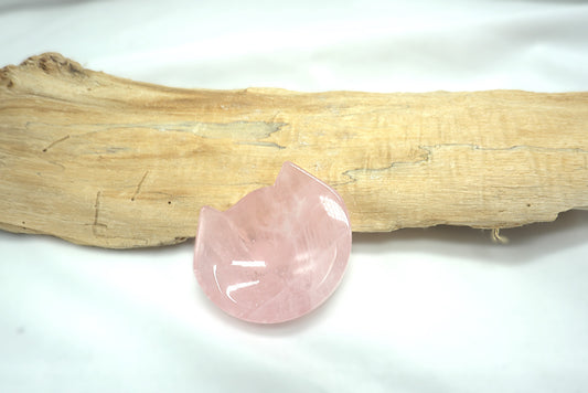 COUPELLE QUARTZ ROSE TETE DE CHAT