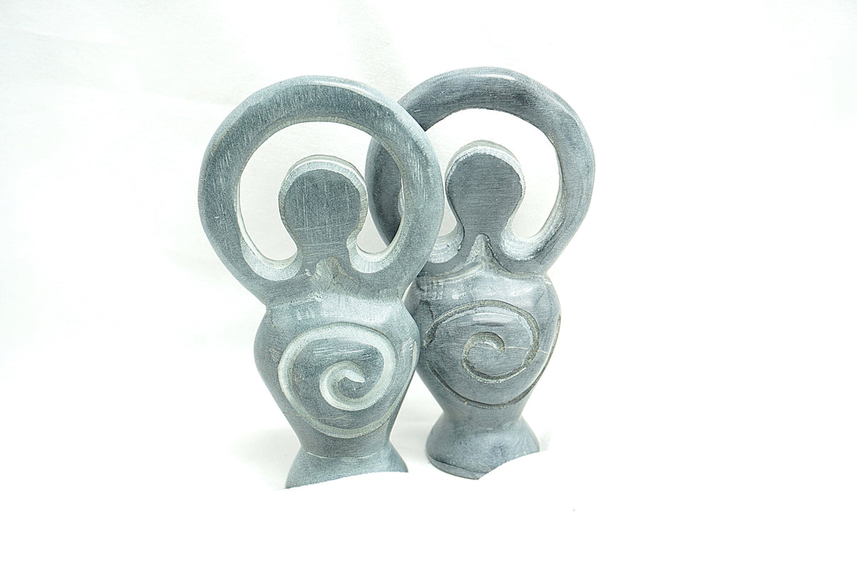 DEESSE SPIRALE STEATITE GRISE