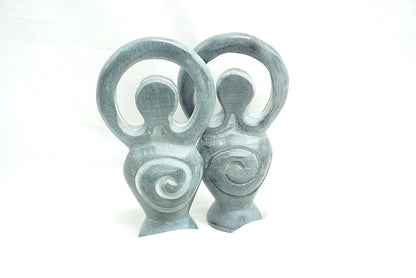 DEESSE SPIRALE STEATITE GRISE