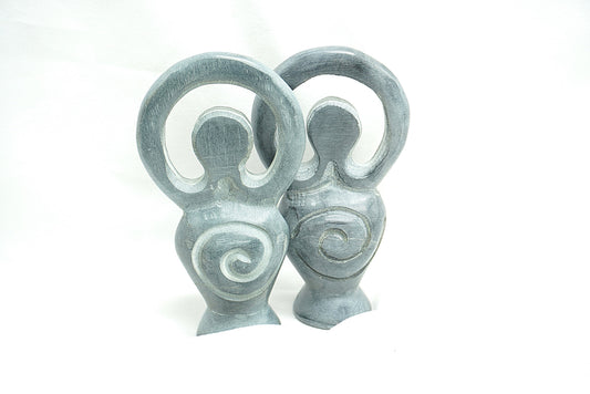 DEESSE SPIRALE STEATITE GRISE