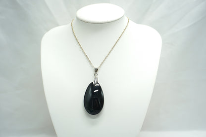 PENDENTIF OBSIDIENNE OEIL CELESTE (Ref 2)