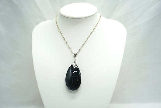 PENDENTIF OBSIDIENNE OEIL CELESTE (Ref 2)