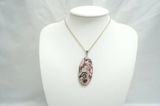 PENDENTIF JASPE OEIL D'OISEAU (ref 1)