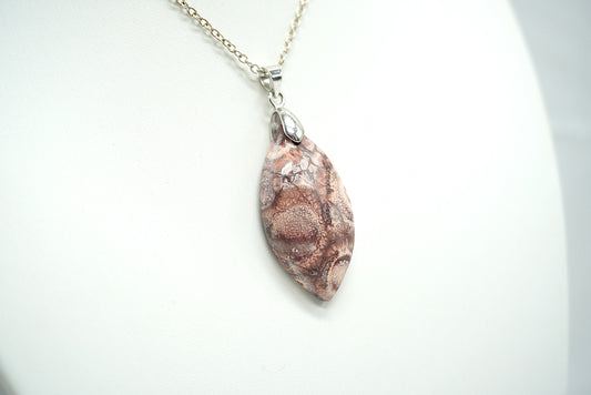 PENDENTIF JASPE OEIL D'OISEAU (ref 2)