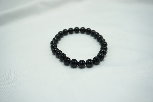BRACELET TOURMALINE NOIRE 8MM (grande taille)