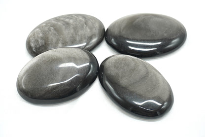 GALET OBSIDIENNE ARGENTEE