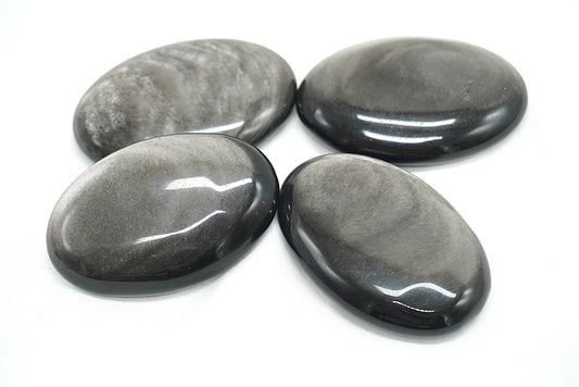 GALET OBSIDIENNE ARGENTEE