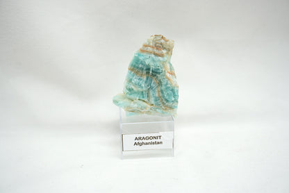 BRUT ARAGONITE BLEUE SUR SOCLE