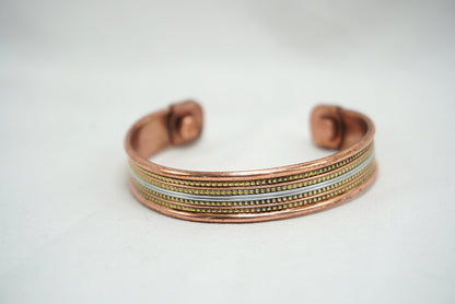 BRACELET CUIVRE MAGNETIQUE MOTIF BANDÉ
