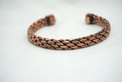BRACELET CUIVRE TRESSÉ MAGNETIQUE
