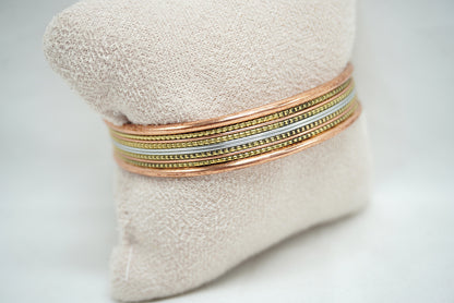 BRACELET CUIVRE MAGNETIQUE MOTIF BANDÉ