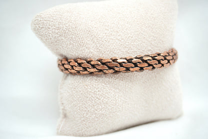 BRACELET CUIVRE TRESSÉ MAGNETIQUE