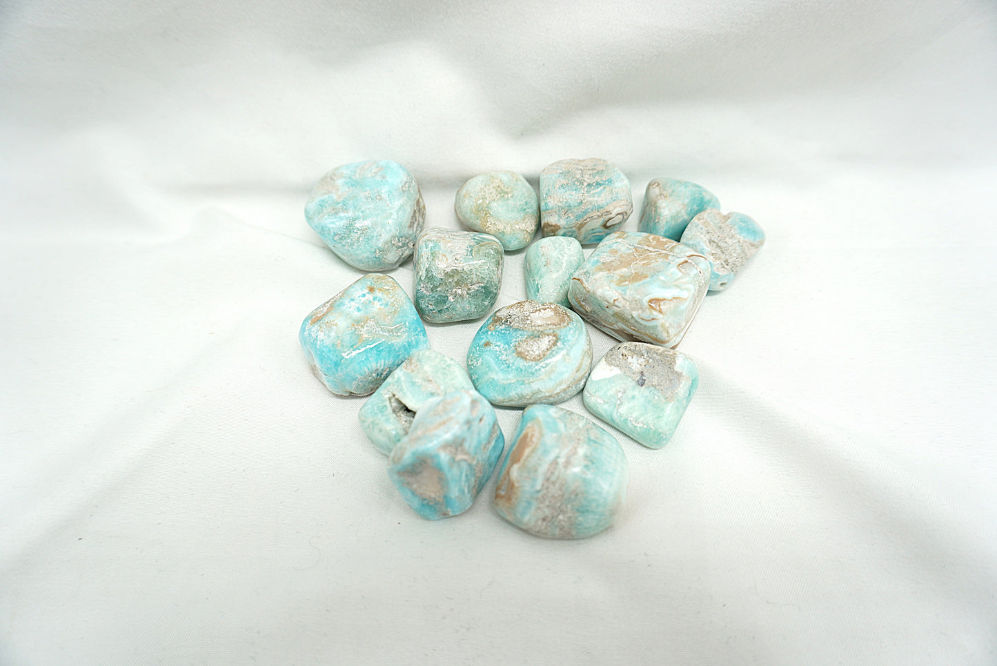 PIERRE ROULEE ARAGONITE BLEUE