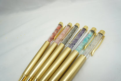 STYLO AVEC ASSORTIMENT DE PIERRES