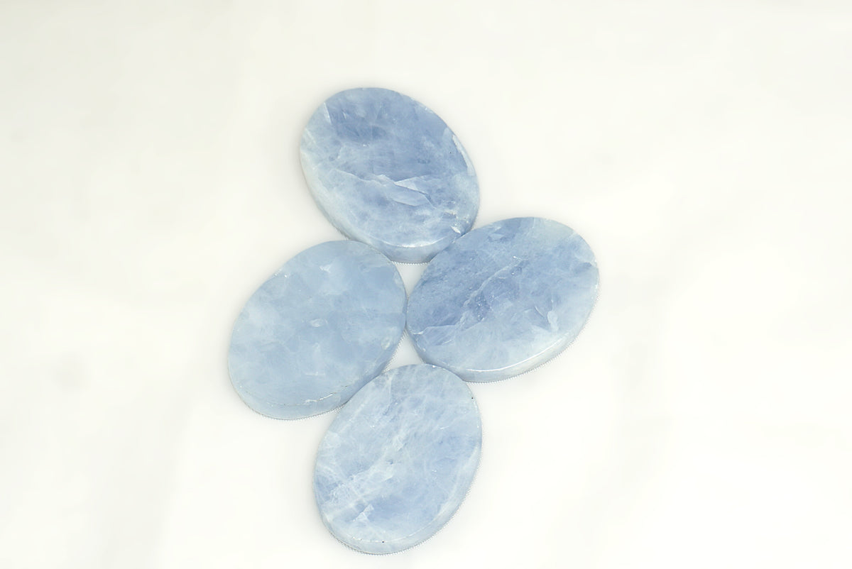 GALET PLAT CALCITE BLEUE