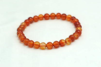 BRACELET CORNALINE 6MM