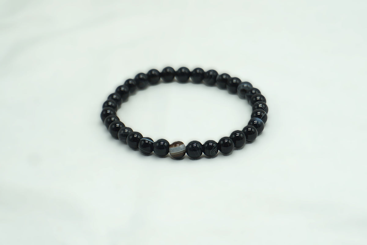 BRACELET AGATE OEIL 6MM
