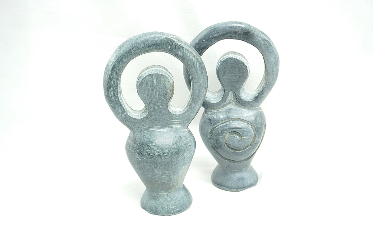 DEESSE SPIRALE STEATITE GRISE