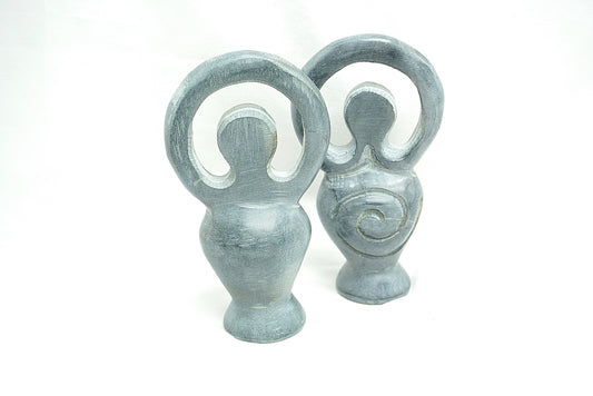 DEESSE SPIRALE STEATITE GRISE