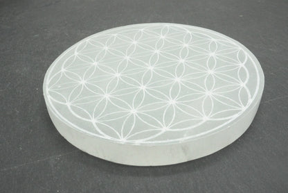  SELENITE PLAQUE RECHARGEMENT FLEUR DE VIE