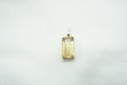 PENDENTIF CITRINE NATURELLE  RECTANGULAIRE