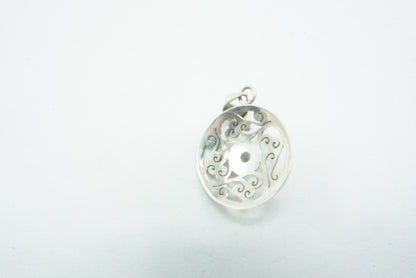 PENDENTIF ARTISANAL AIGUE MARINE PIERRE ARGENT