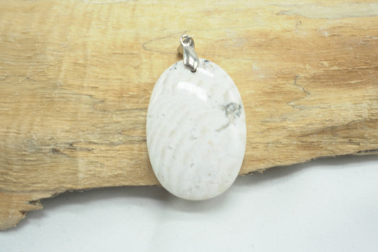 PENDENTIF AGATE BLANCHE