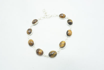 BRACELET ARGENT OEIL DE TIGRE