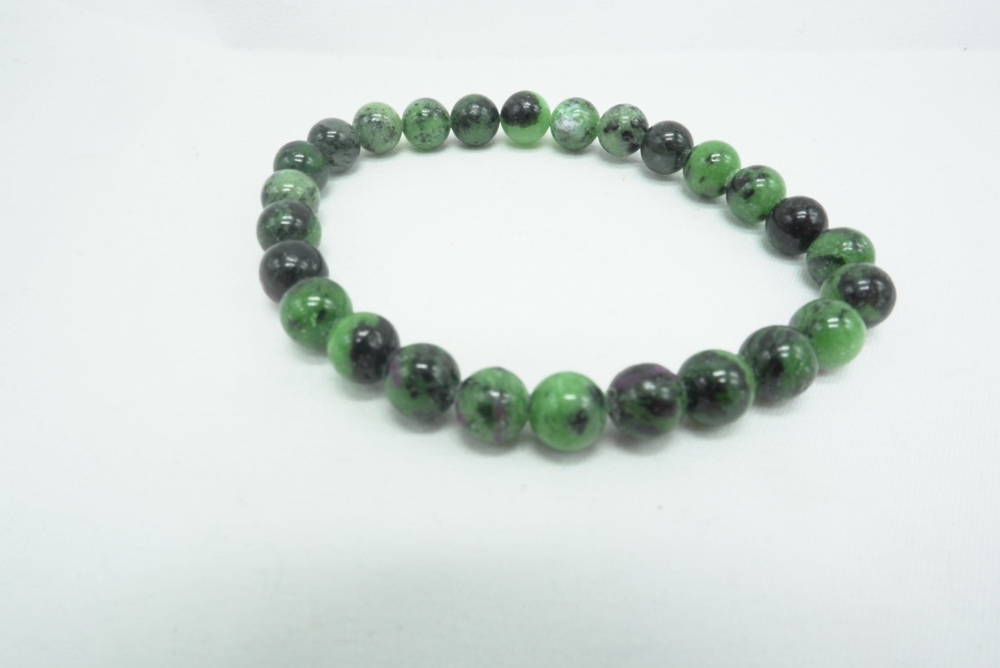 BRACELET RUBIS SUR ZOISITE 8MM