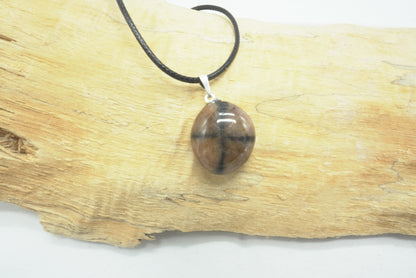 PENDENTIF PIERRE ROULEE CHIASTOLITE