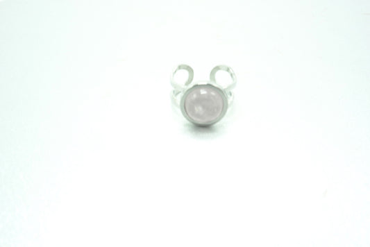 BAGUE REGLABLE QUARTZ ROSE