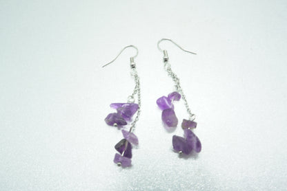 BOUCLES D'OREILLES BAROQUE AMETHYSTE