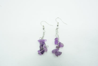 BOUCLES D'OREILLES BAROQUE AMETHYSTE