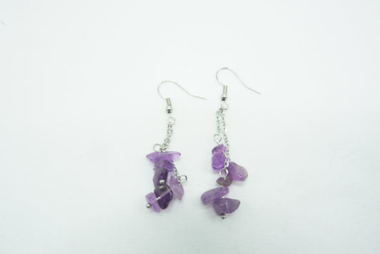 BOUCLES D'OREILLES BAROQUE AMETHYSTE